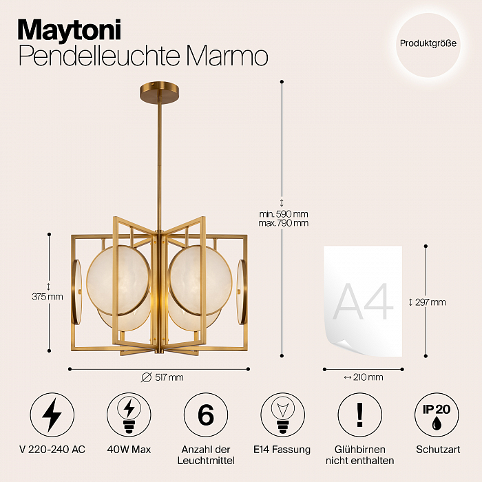 Светильник Maytoni MOD099PL-06G
